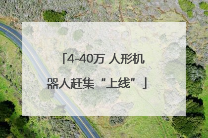 4-40万 人形机器人赶集“上线”
